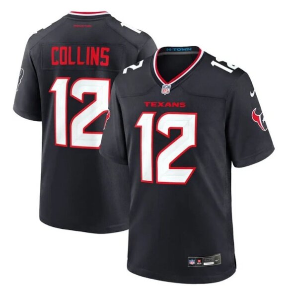 Mens Youths Womens 12 Nico Collins Stitched Navy Jersey - Picture 1 of 1